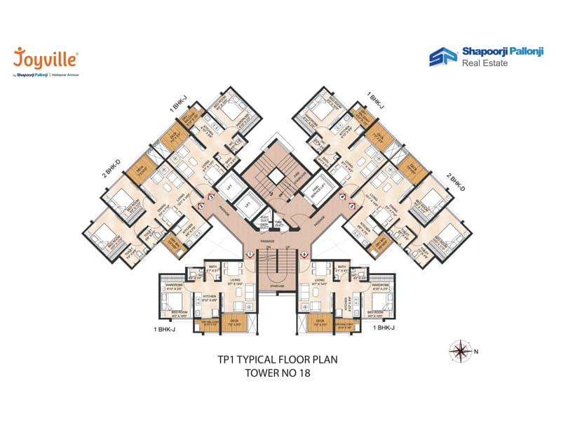 Floor plan of Joyville Hadapsar Annexe &mdash; photo gallery, images, brochure, amenities, cost sheet, price breakup, availability details, RERA number, RERA certificate, possession date, layout plan, logo, floor plan, master plan, and location map showcasing project highlights and features.