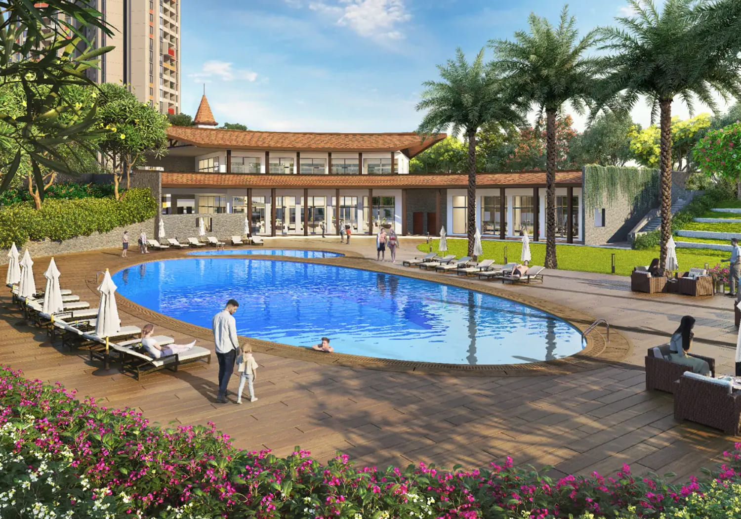 Exterior view of Joyville Hadapsar Annexe &mdash; photo gallery, images, brochure, amenities, cost sheet, price breakup, availability details, RERA number, RERA certificate, possession date, layout plan, logo, floor plan, master plan, and location map showcasing project highlights and features.